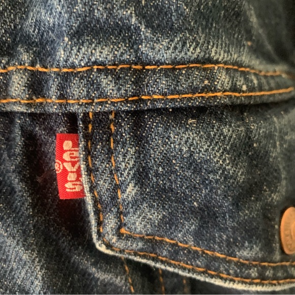 70’s Levi’s Denim Sherpa Jacket VINTAGE - Picture 7 of 9